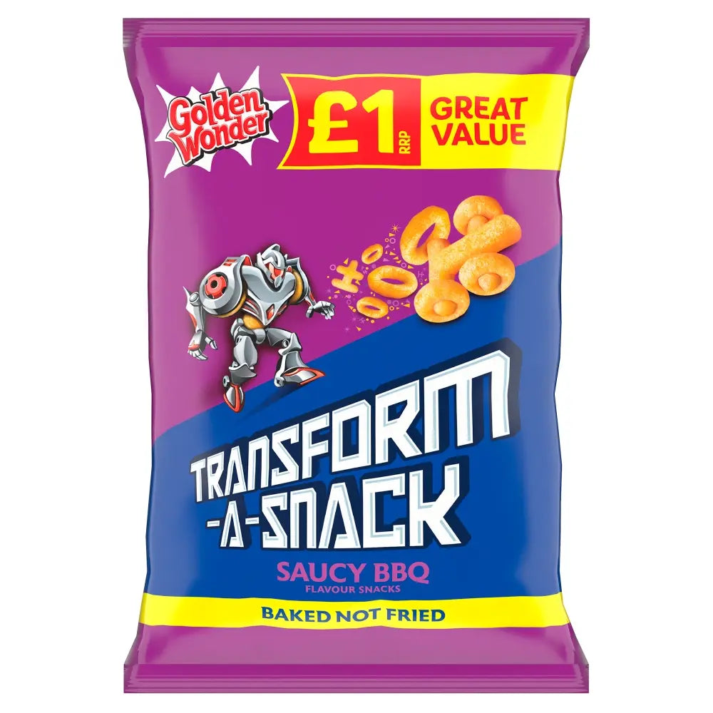 18x Golden Wonder TransForm-A-Snack Saucy BBQ 56g