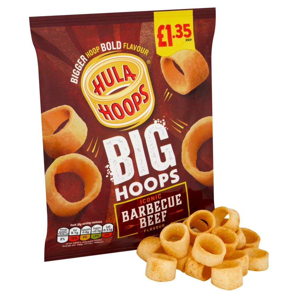 Hula Hoops Big Hoops BBQ Beef Share Bags