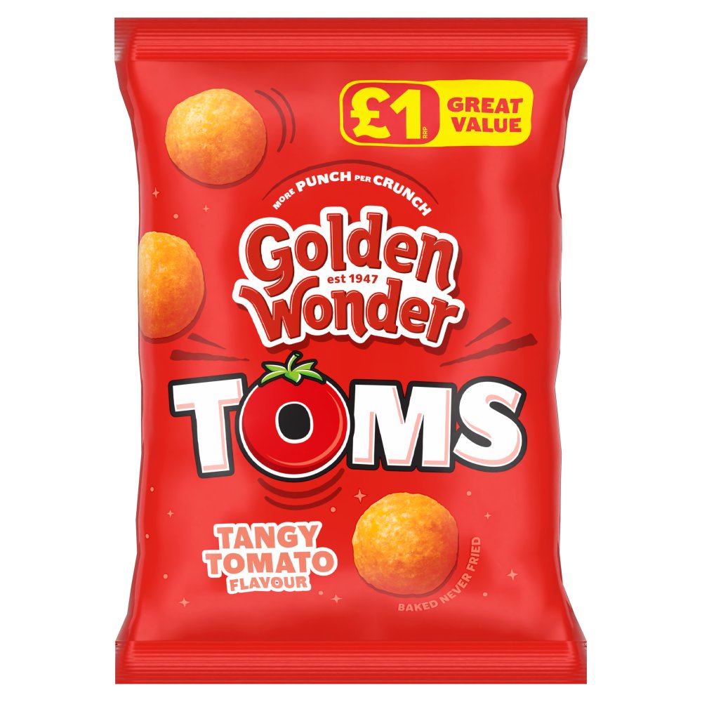 18x Golden Wonder Tangy Toms 63g