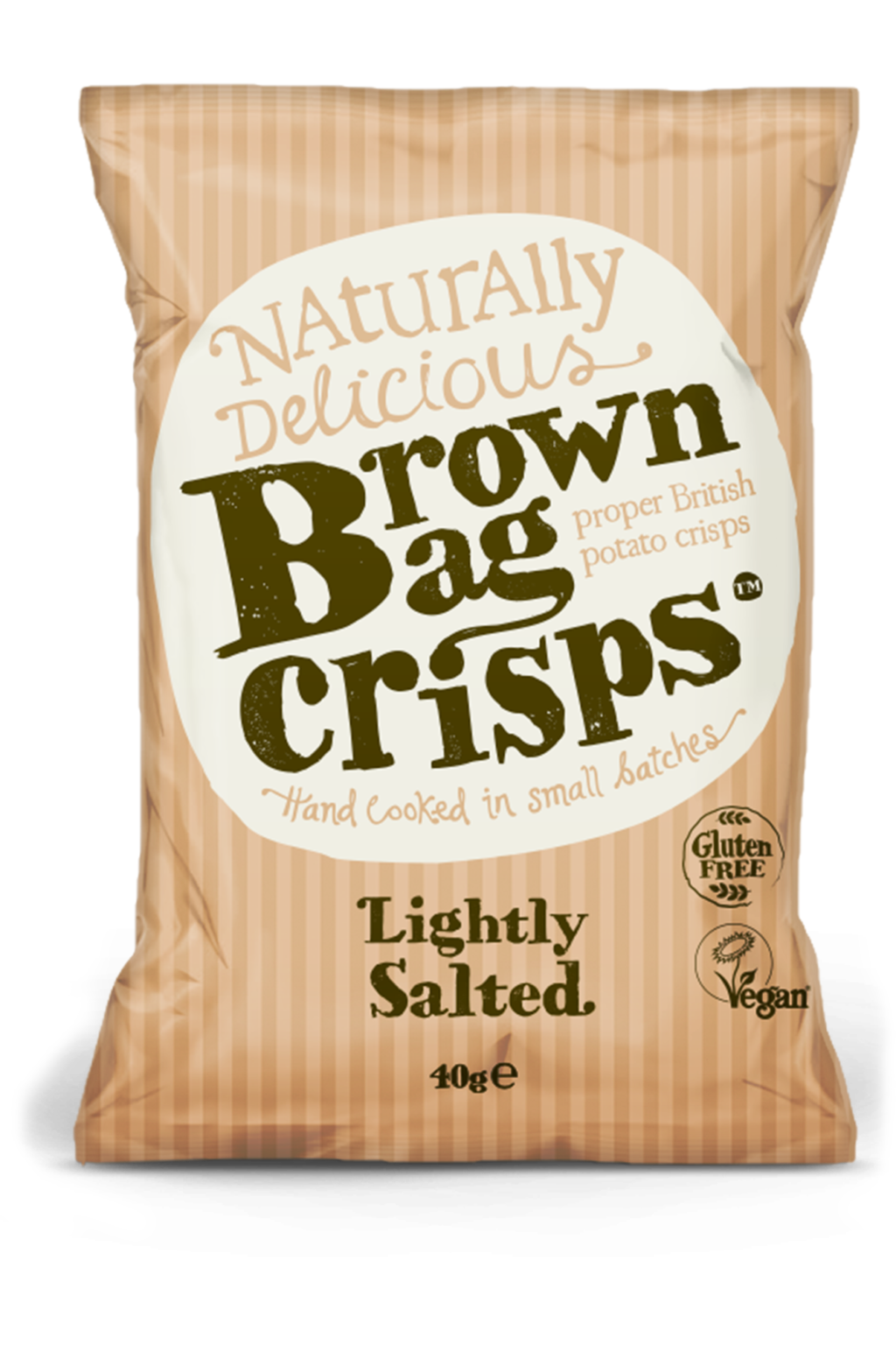 20 Bags of Brown Bag Crisps Lightly Salted 40g