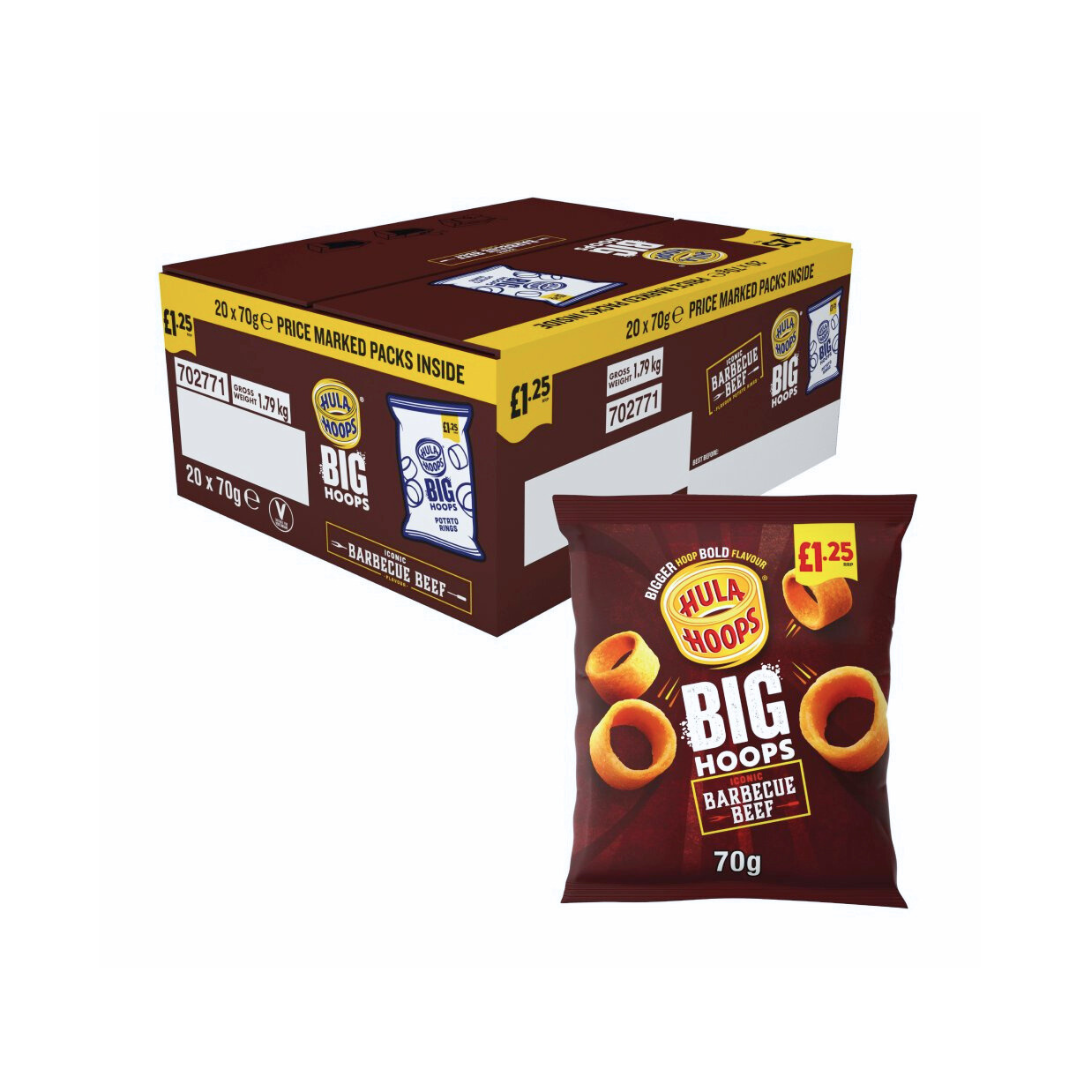 Hula Hoops Big Hoops BBQ Beef Share Bags
