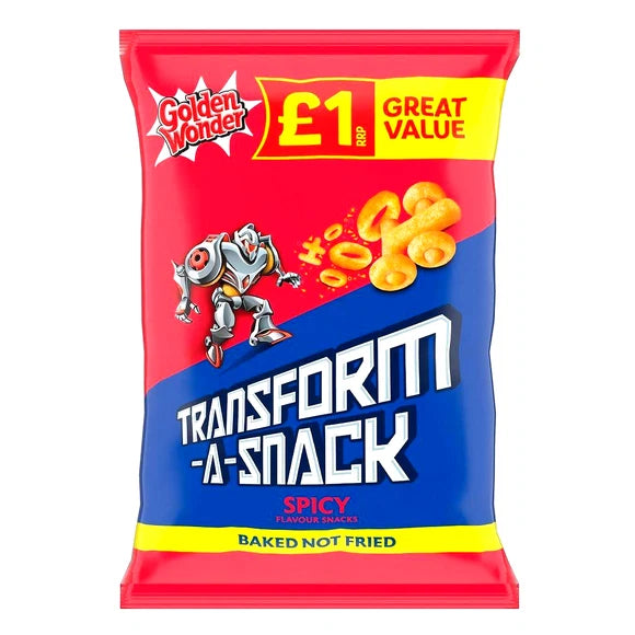 18x Golden Wonder TransForm-A-Snack Spicy 56g
