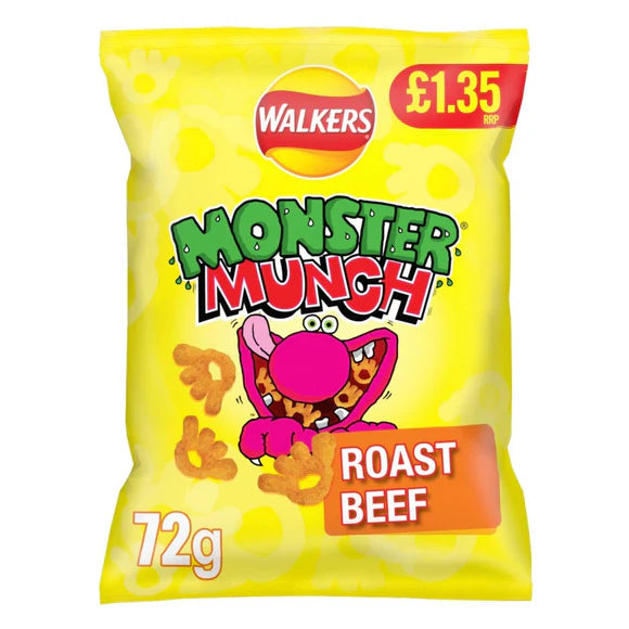 Monster Munch Roast Beef 72g Share Bags