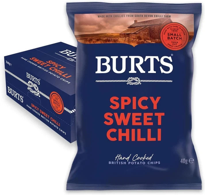 Full Box of Burts Crisps Spicy Sweet Chilli 20x 40g