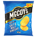 Box of 20 McCoy’s Ridge Cut Salt and Malt Vinegar Crisps 65g