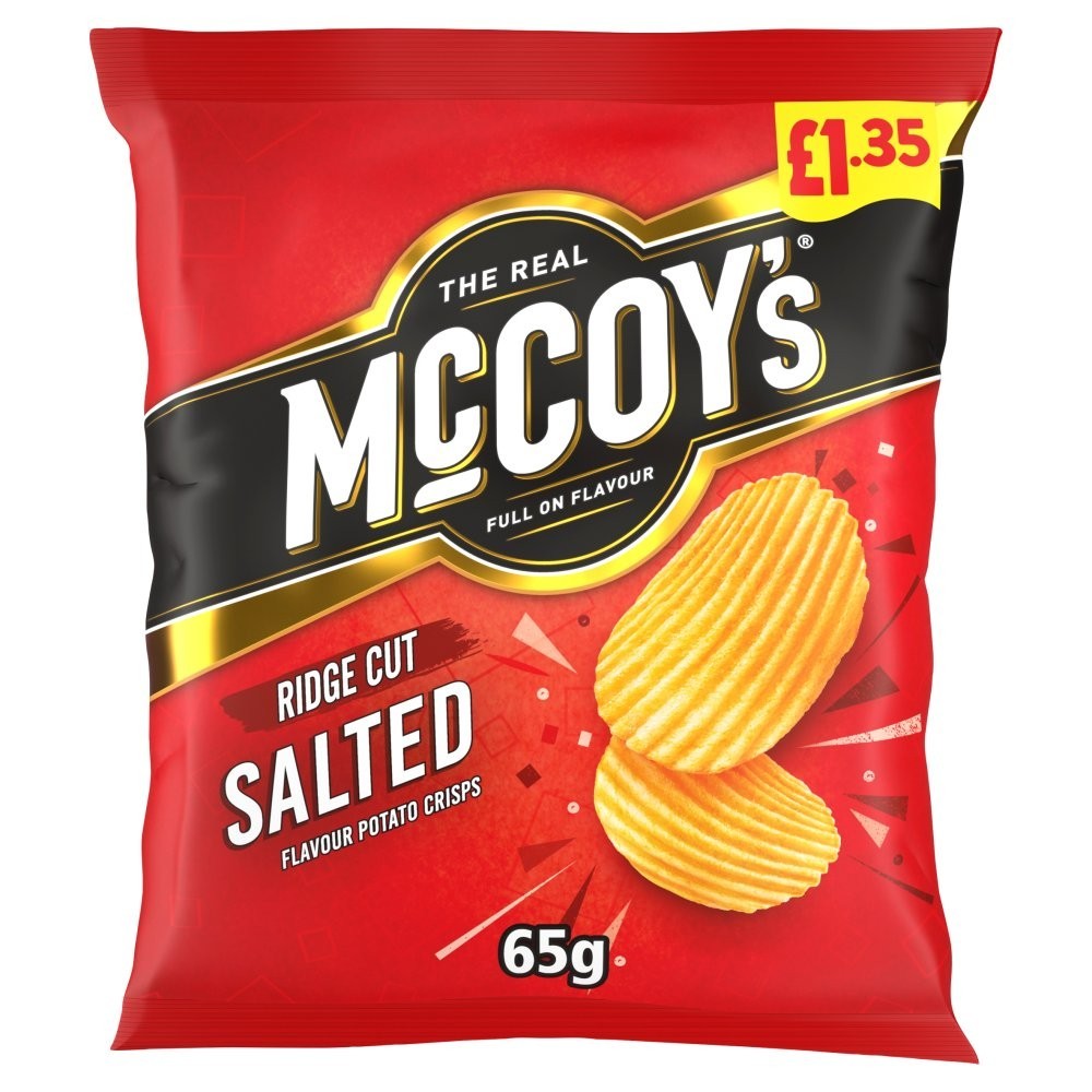 Box of 20 McCoy’s Ridge Cut Salted Crisps 65g